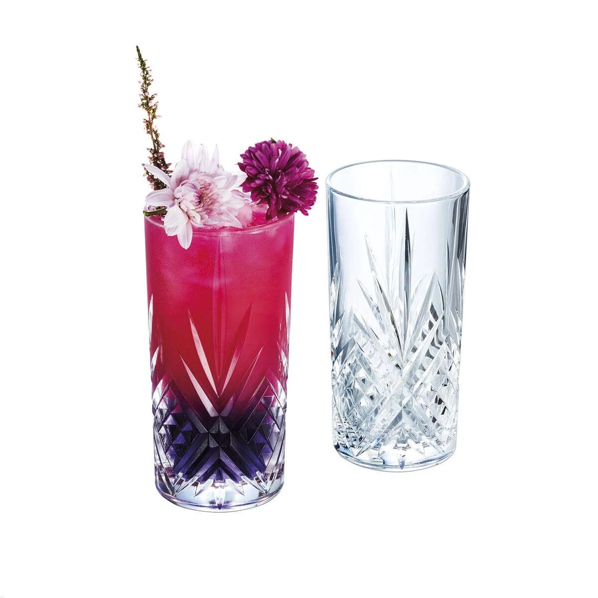 Arcoroc BROADWAY aukštos stiklinės su dideliu skaidrumu, 280 ml, 6 stiklinių rinkinys. Hendi L7256