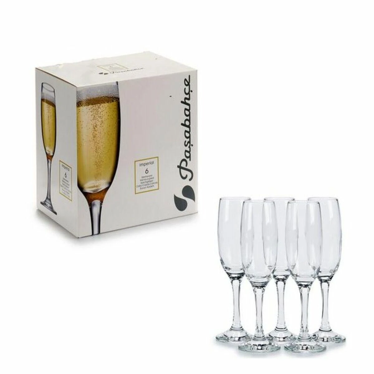 6 Imperial šampano taurių rinkinys 210 ml PASABAHCE