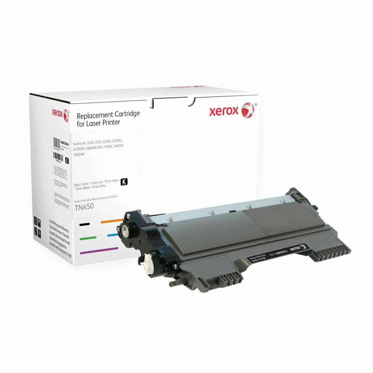„Xerox“ „Everyday™“ nespalvotos atnaujintos tonerio kasetės, suderinamos su „Brother TN2220“, didelės talpos