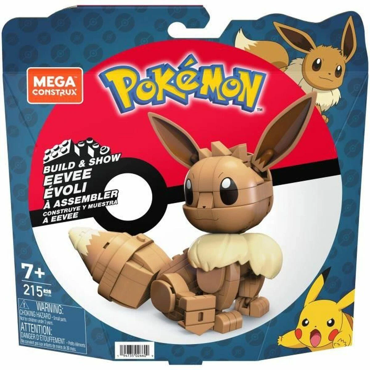 Mega Bloks Mattel MEGA CONSTRUX POKEMON rinkinys – Eevee (HDL84)