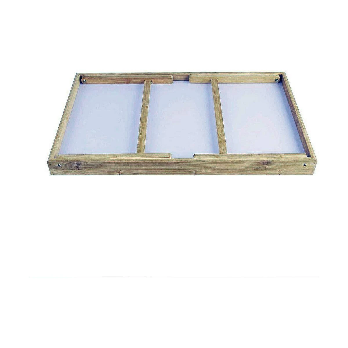 Bigbuy Home Sulankstomas padėklas lovai Medžio Balta (50 x 30 x 22 cm)