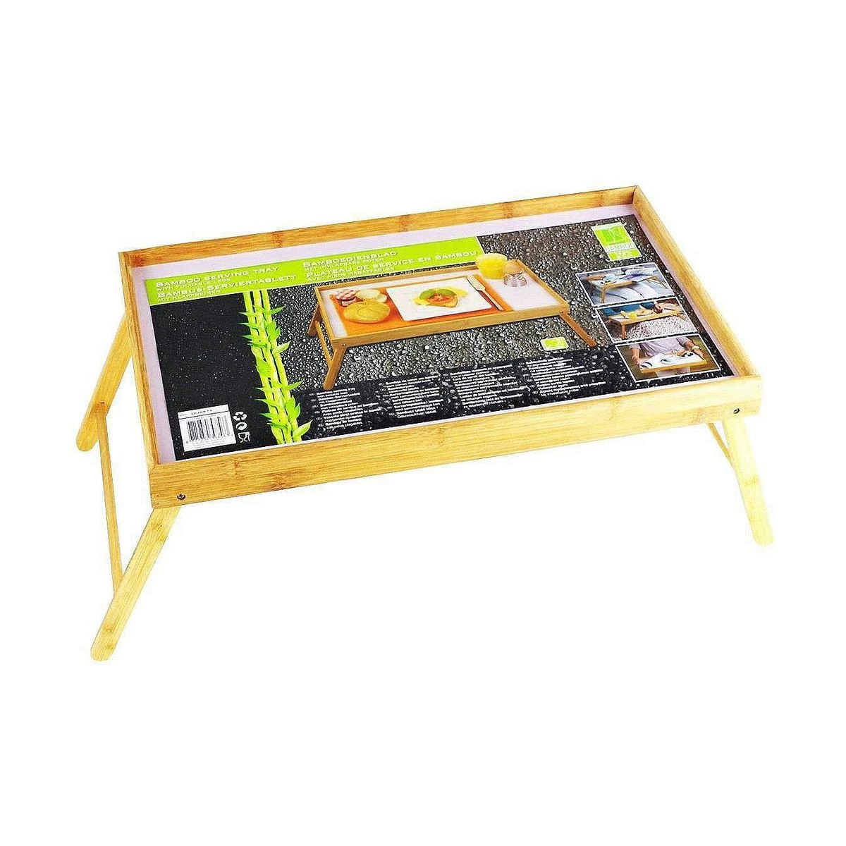 Bigbuy Home Sulankstomas padėklas lovai Medžio Balta (50 x 30 x 22 cm)