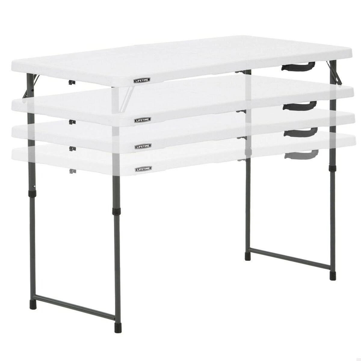 Lifetime Sulankstomas stalas 122 cm su reguliuojamu aukščiu 4428