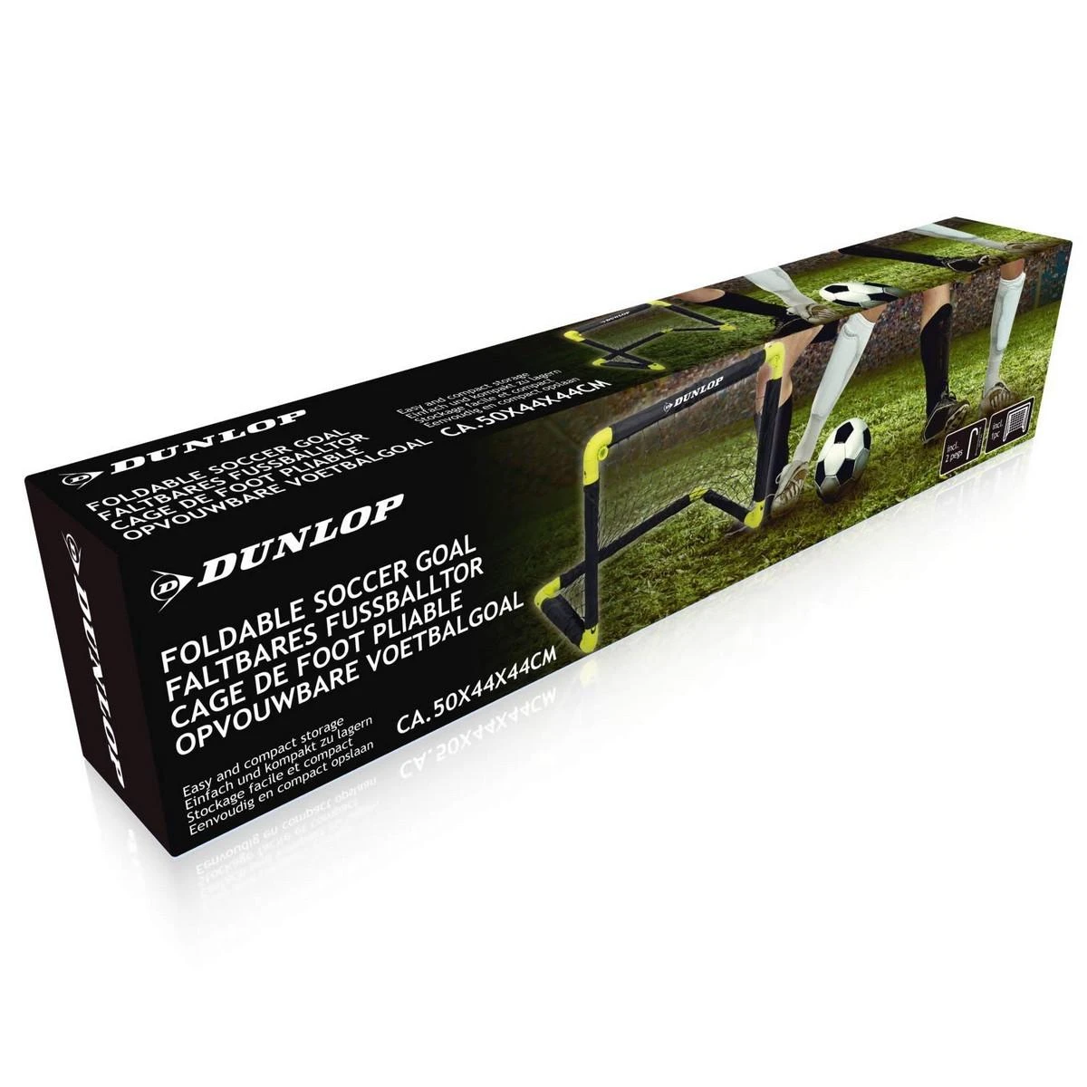 Dunlop Sulankstomos futbolo vartai su tinklu 90x59x61 cm