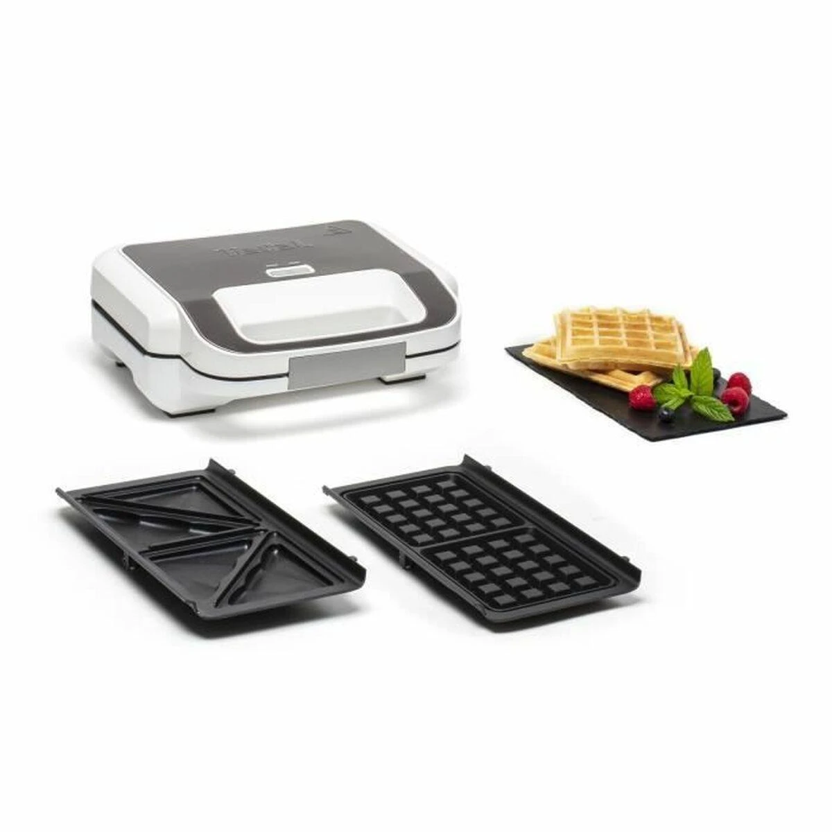 Sumuštinių keptuvas TEFAL | Vaflių gaminimo užkandis XL | SW701110 | 850 W | Kepinių skaičius 2 | Belgija | Baltas/Pilkas
