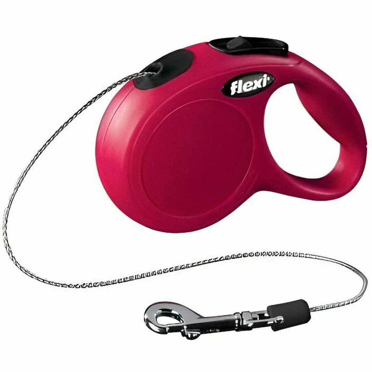 Flexi New Classic XS pavadėlis šunims iki 8kg virvinis 3m raudonos spalvos