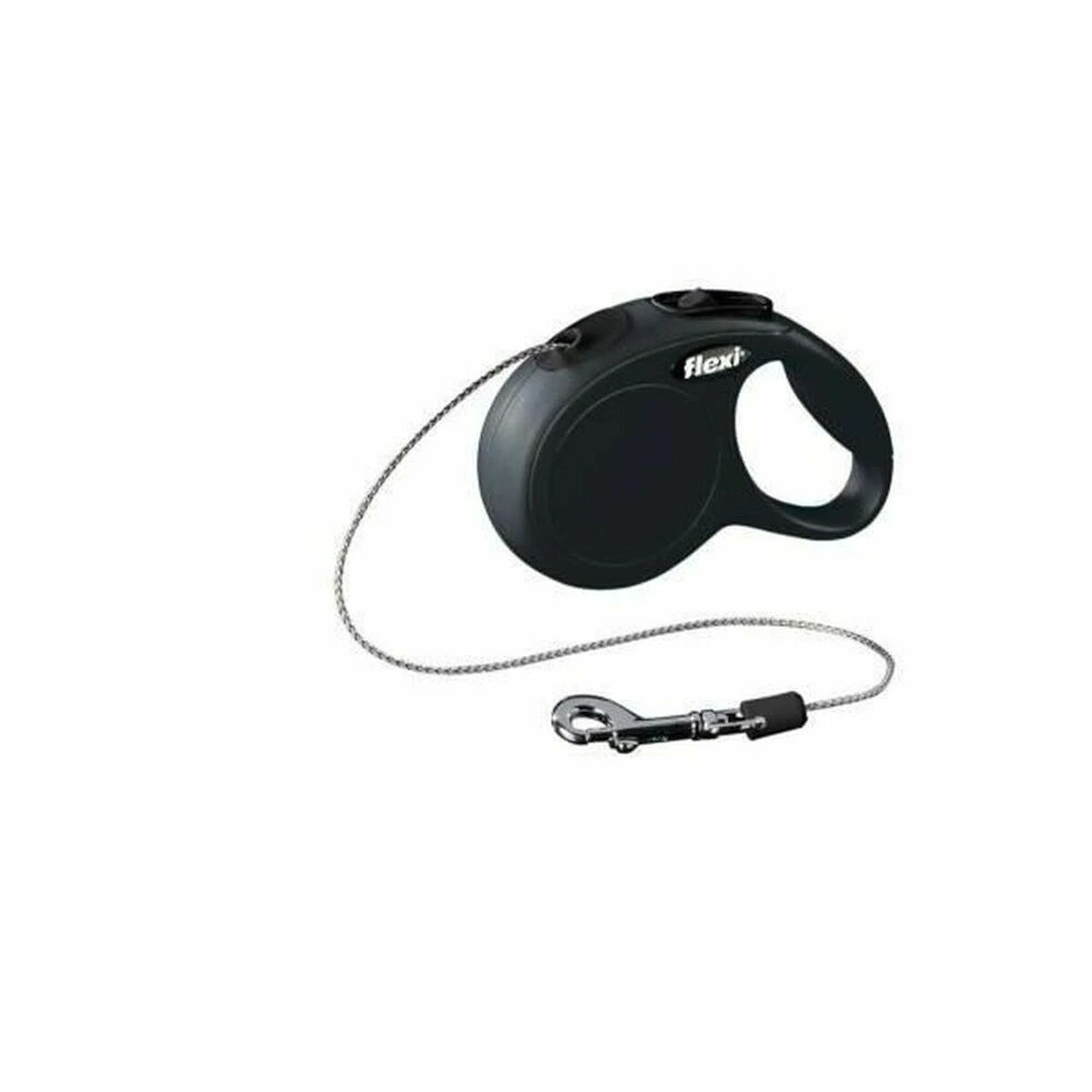 Flexi New Classic S pavadėlis šunims iki 12kg virvinis 8m juodos spalvos