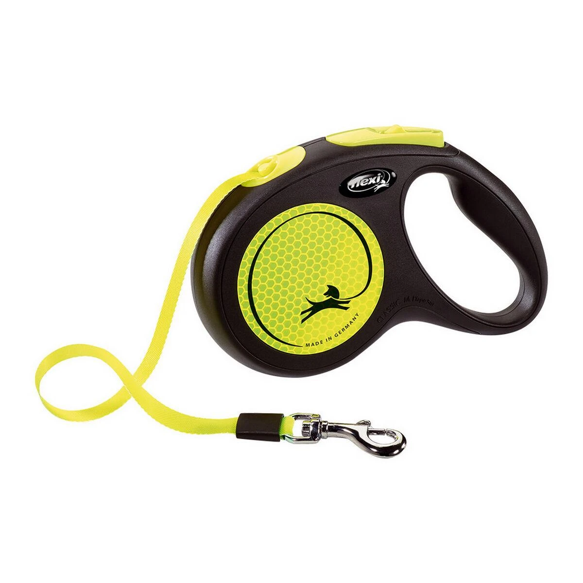 Flexi New Neon S pavadėlis šunims iki 15kg juostinis 5m geltonos spalvos