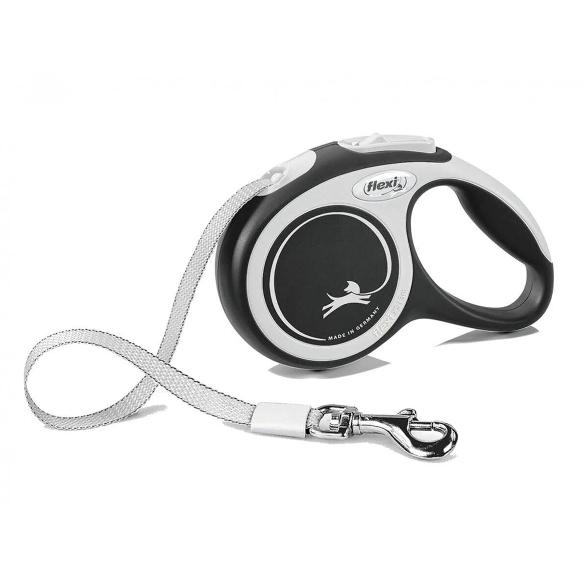 Flexi New Comfort XS pavadėlis šunims iki 12kg juostinis 3m juodos spalvos