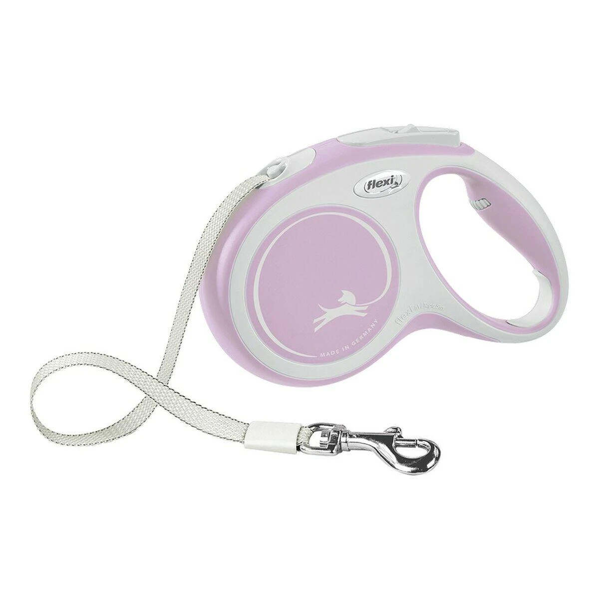 Flexi New Comfort S pavadėlis šunims iki 15kg juostinis 5m rožinės spalvos