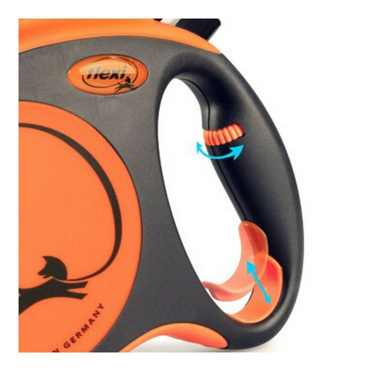 Flexi Xtreme šunų pavadėlis, L, max 65 kg, 5 m, oranžinis