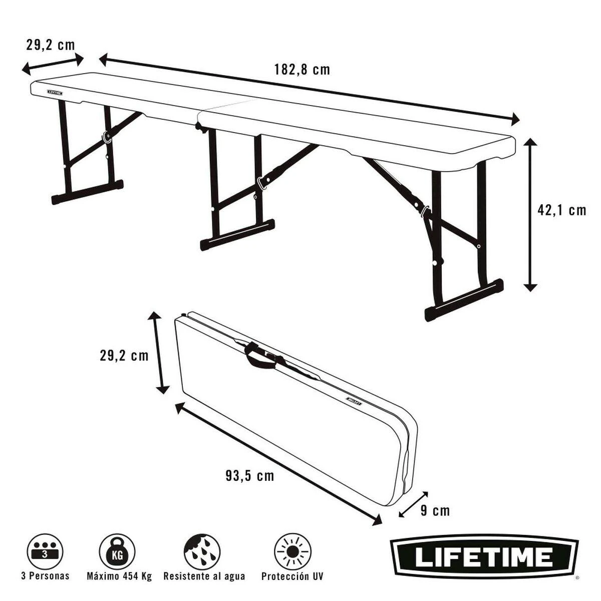 Lifetime Sulankstomas suolas 183 cm 80305