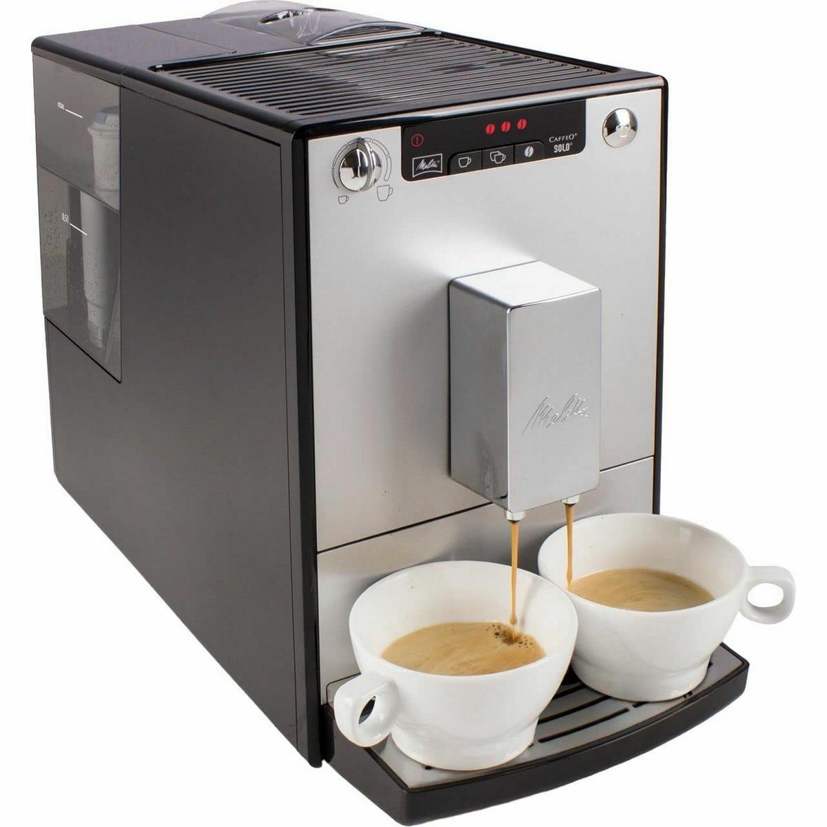 Kavos aparatas Melitta Solo Pure E950-666 Juodas and sidabrinis espreso aparatas