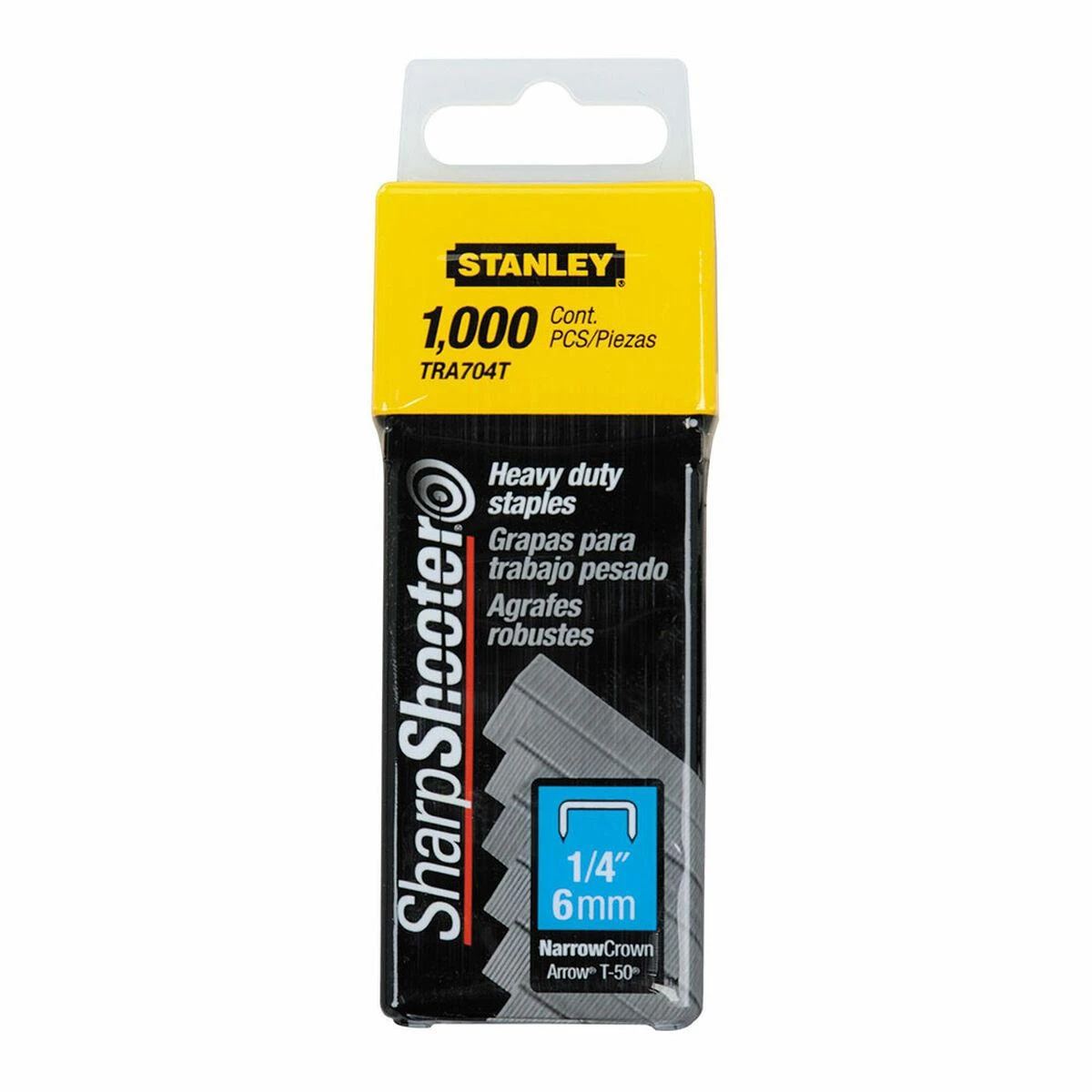 140 G tipo kabės „STANLEY" 1000 vnt. 6 mm