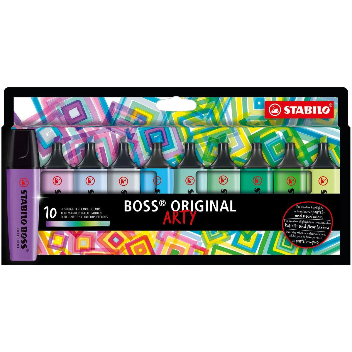 Stabilo Boss Original Arty paryškintuvas 10 šaunių spalvų