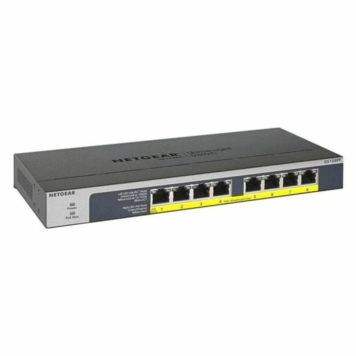 NETGEAR jungiklis nevaldomas 8 prievadų Gigabit POE / POE +