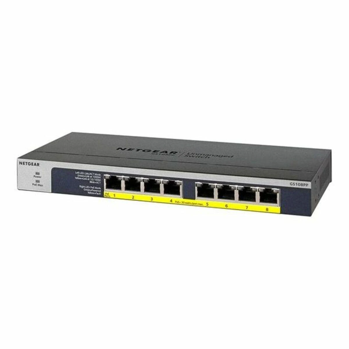 NETGEAR jungiklis nevaldomas 8 prievadų Gigabit POE / POE +