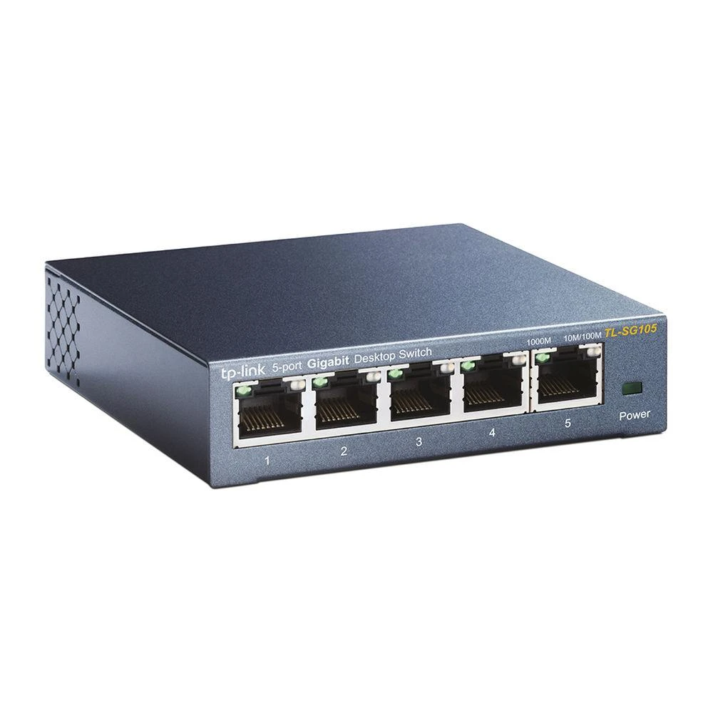 Šakotuvas Komutatorius TP-LINK, 5-port, metalinis korpusas, juodas / TL-SG105
