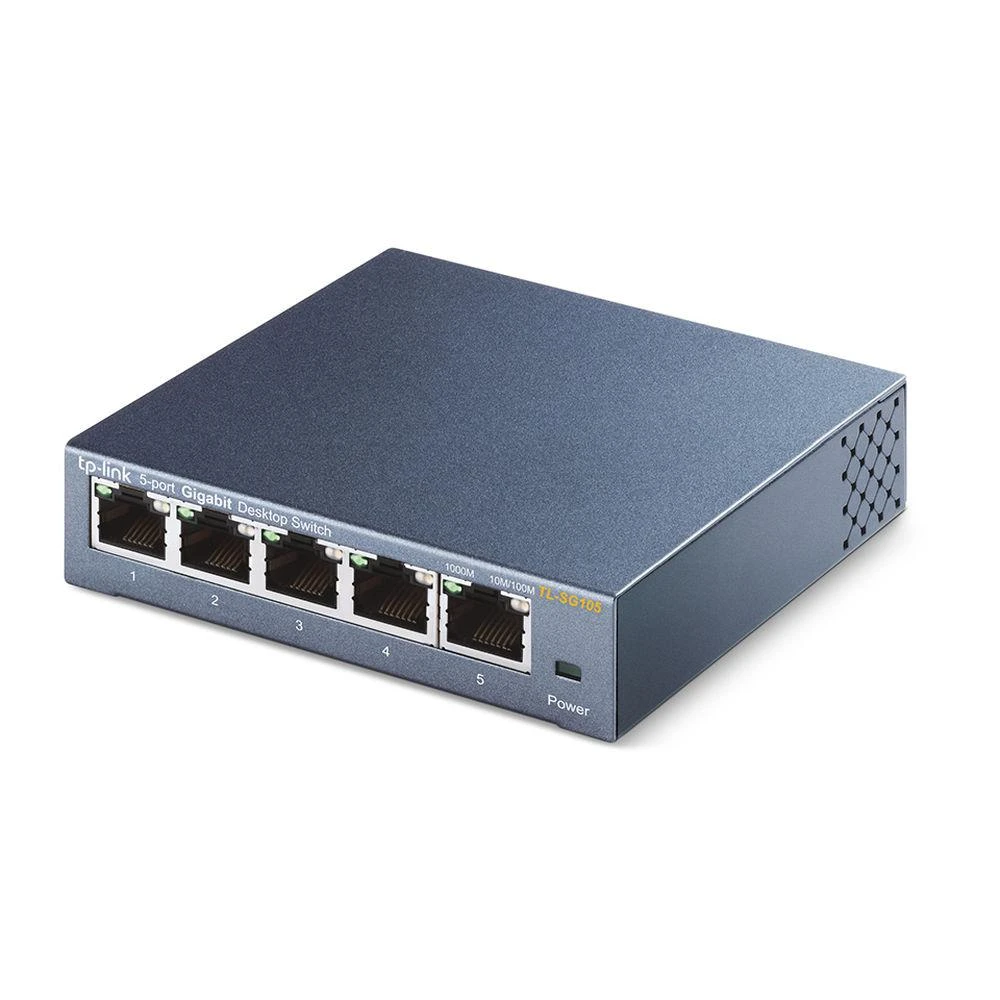 Šakotuvas Komutatorius TP-LINK, 5-port, metalinis korpusas, juodas / TL-SG105