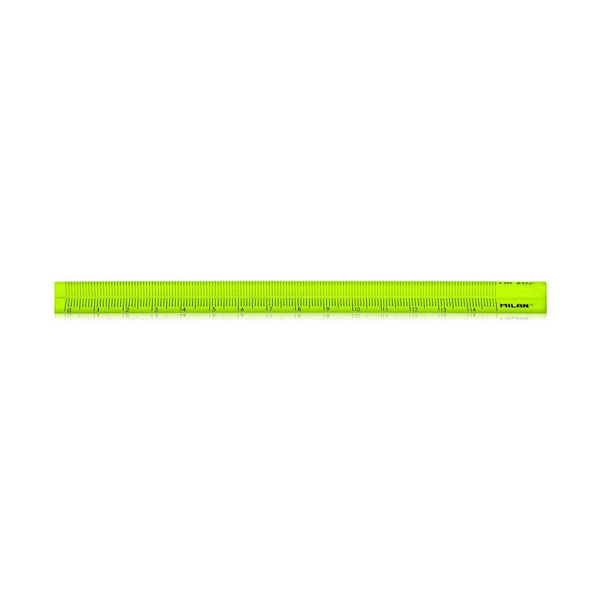 Trikampė plastikinė liniuotė 15 cm MILAN