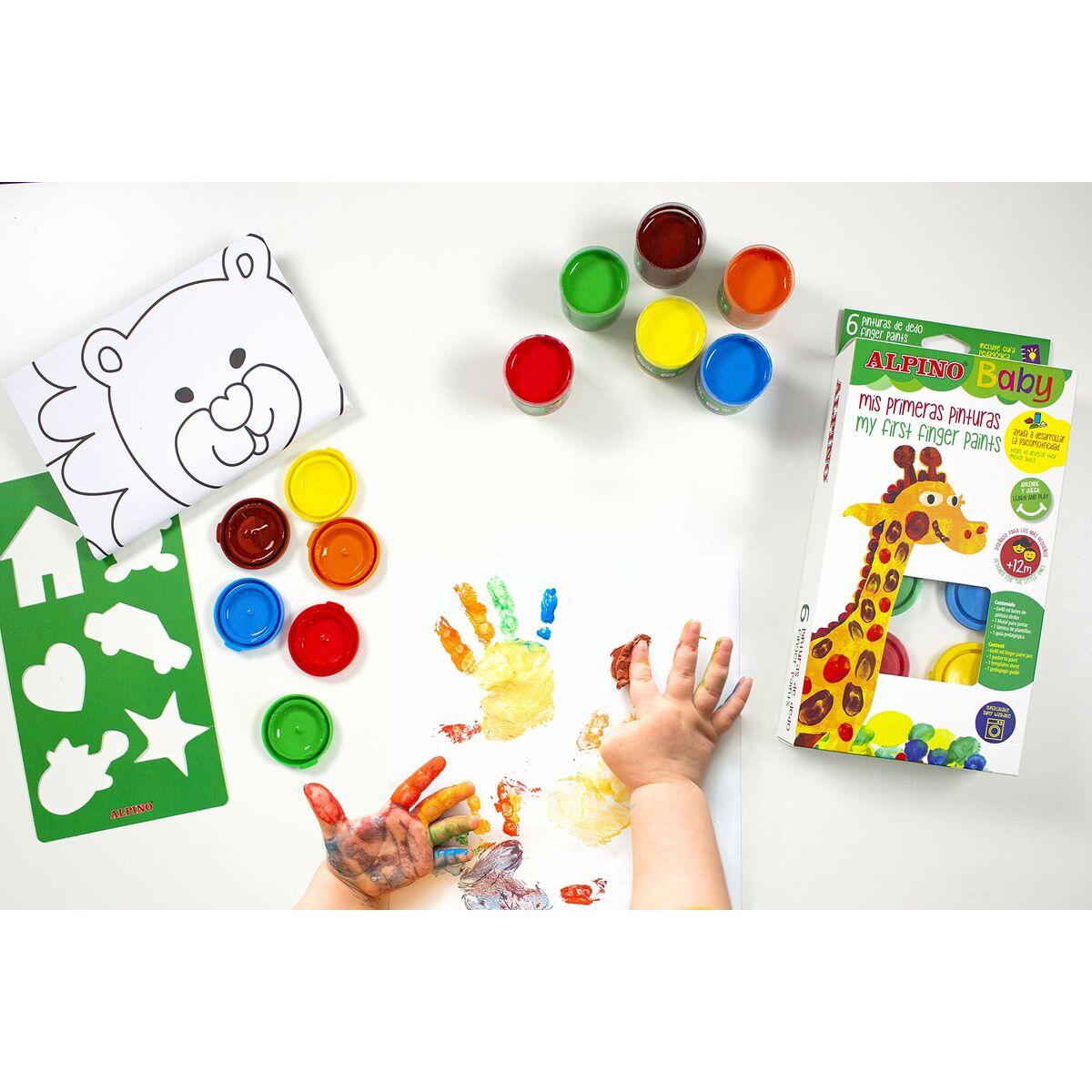 Dažai piešti pirštais ALPINO Baby 6sp