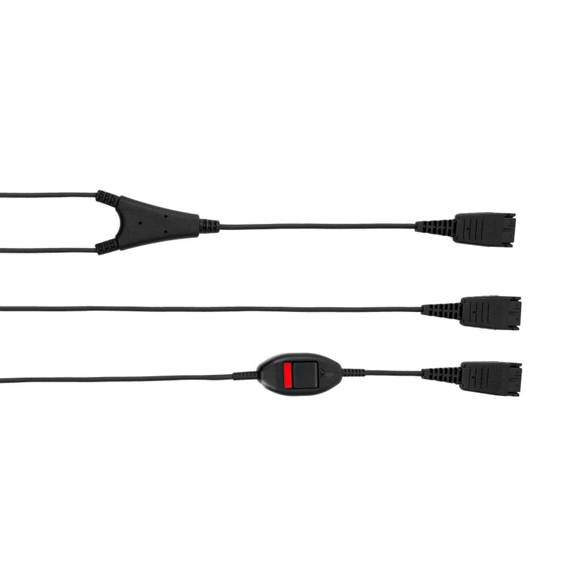 „Jabra Supervisor“ kabelis: QD–2x QD (įskaitant nutildymo jungiklį)