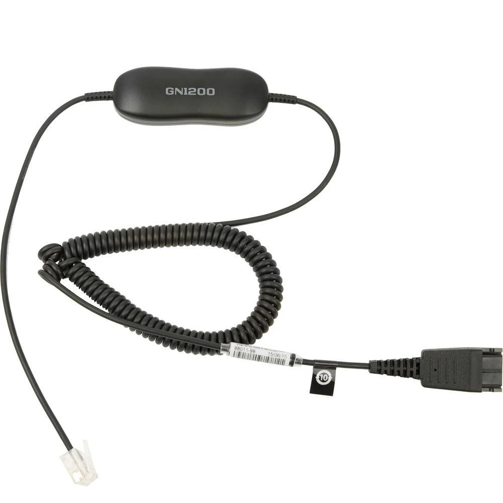 Jabra GN 1200 Anschlusskabel Smart Cord QD auf RJ9/10 spiral