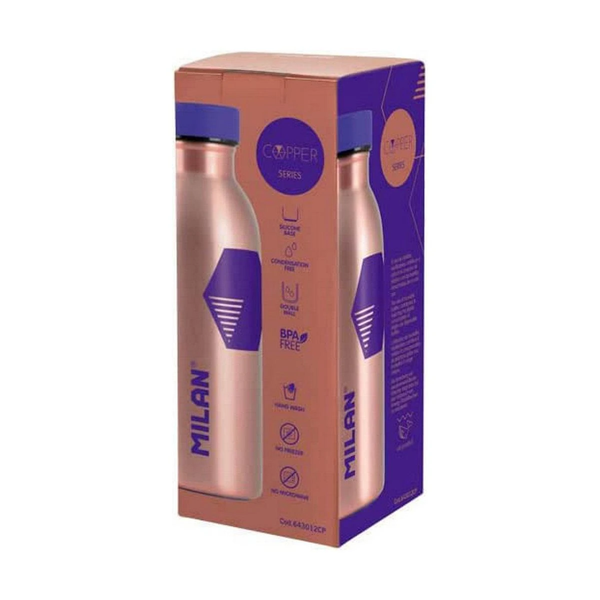 Termosas buteliukas 354 ml violetinis copper Milan