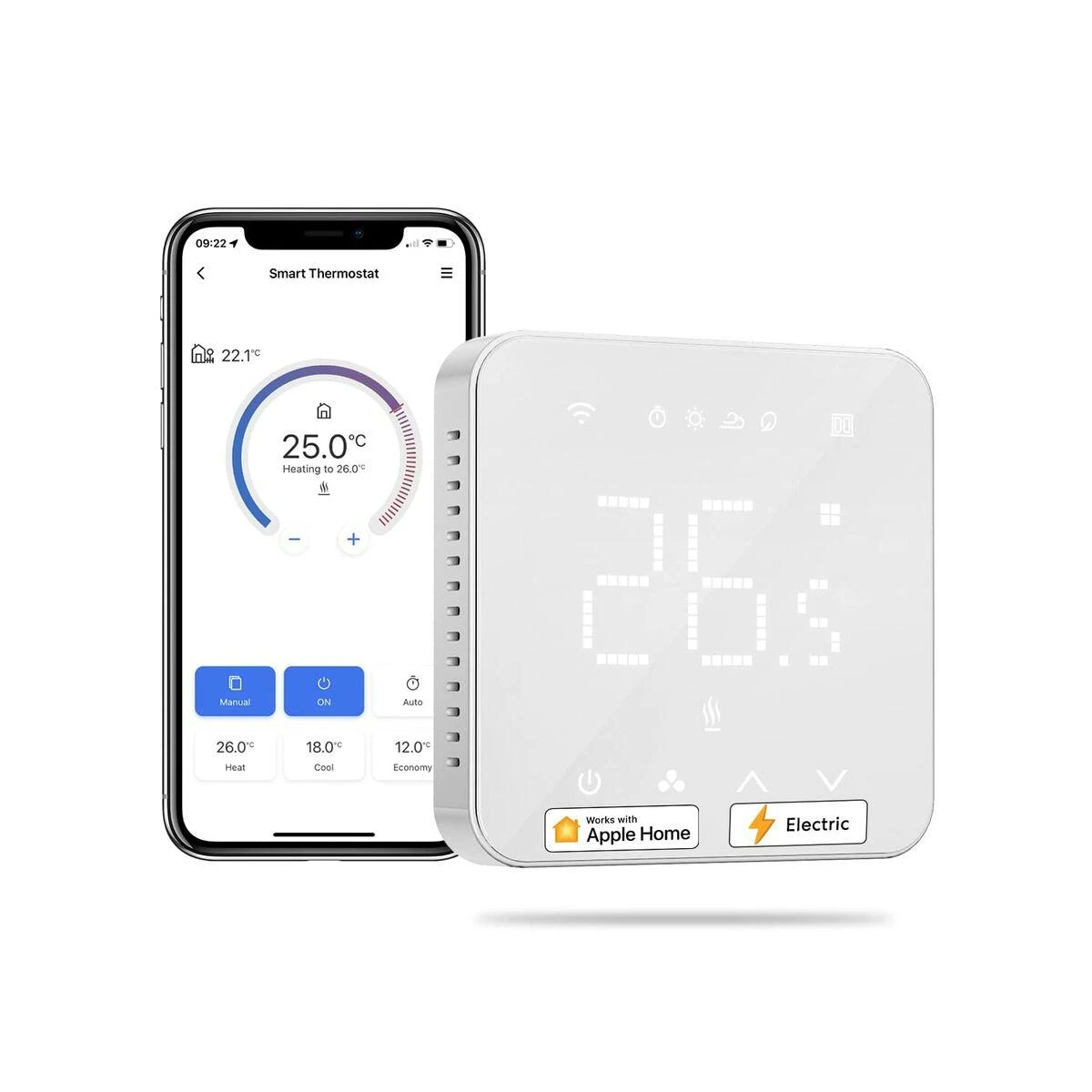 Išmanusis Wi-Fi termostatas Meross MTS200HK(EU) (HomeKit)