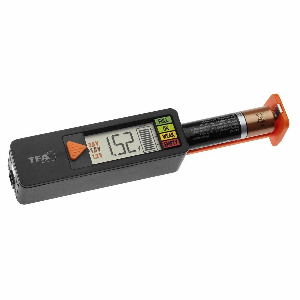 TFA BatteryCheck skaitmeninis testeris su ekranu