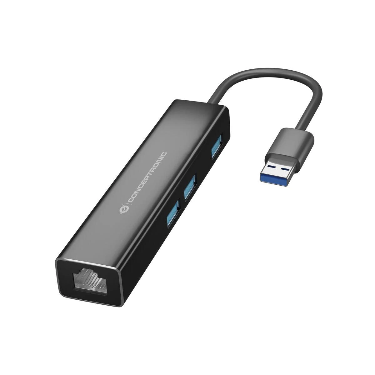 Conceptronic DONN07BA 3 prievadų USB šakotuvas su gigabito tinklu