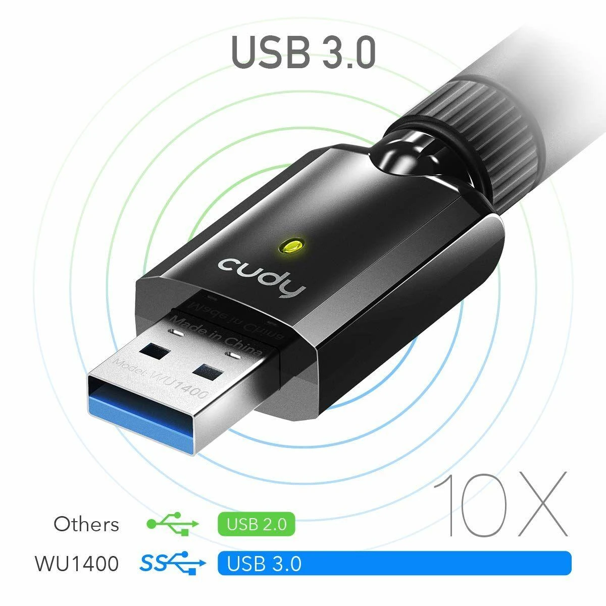 Belaidė Tinklo Plokštė - Cudy WU1400 867 Mbit/s