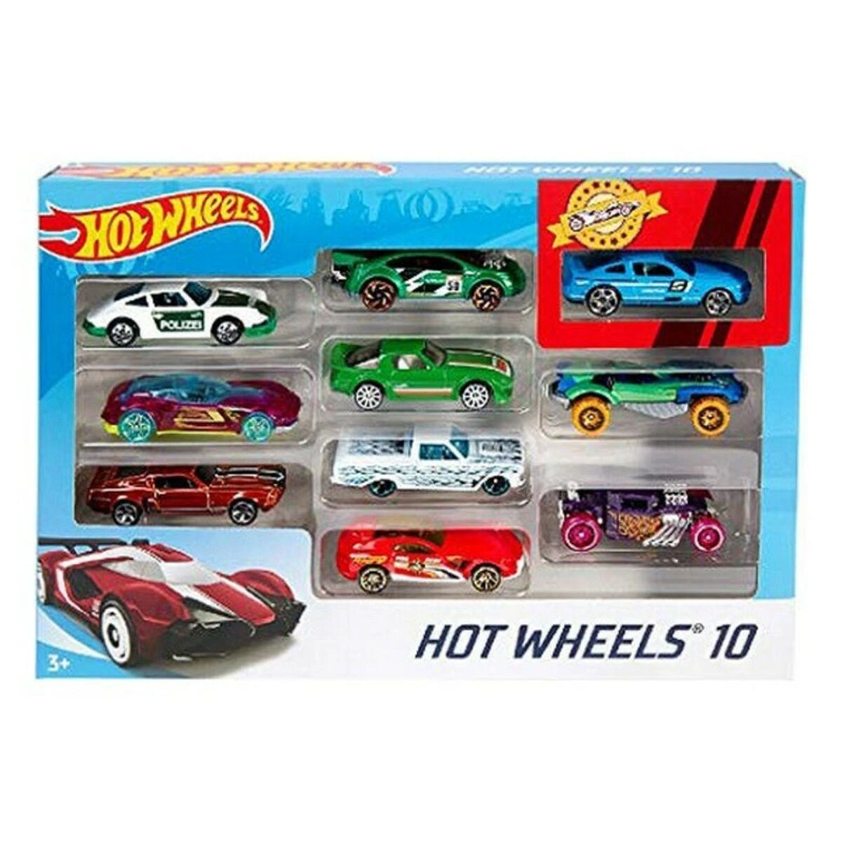 Mattel HOT WHEELS dešimties automodelių rinkinys, 54886