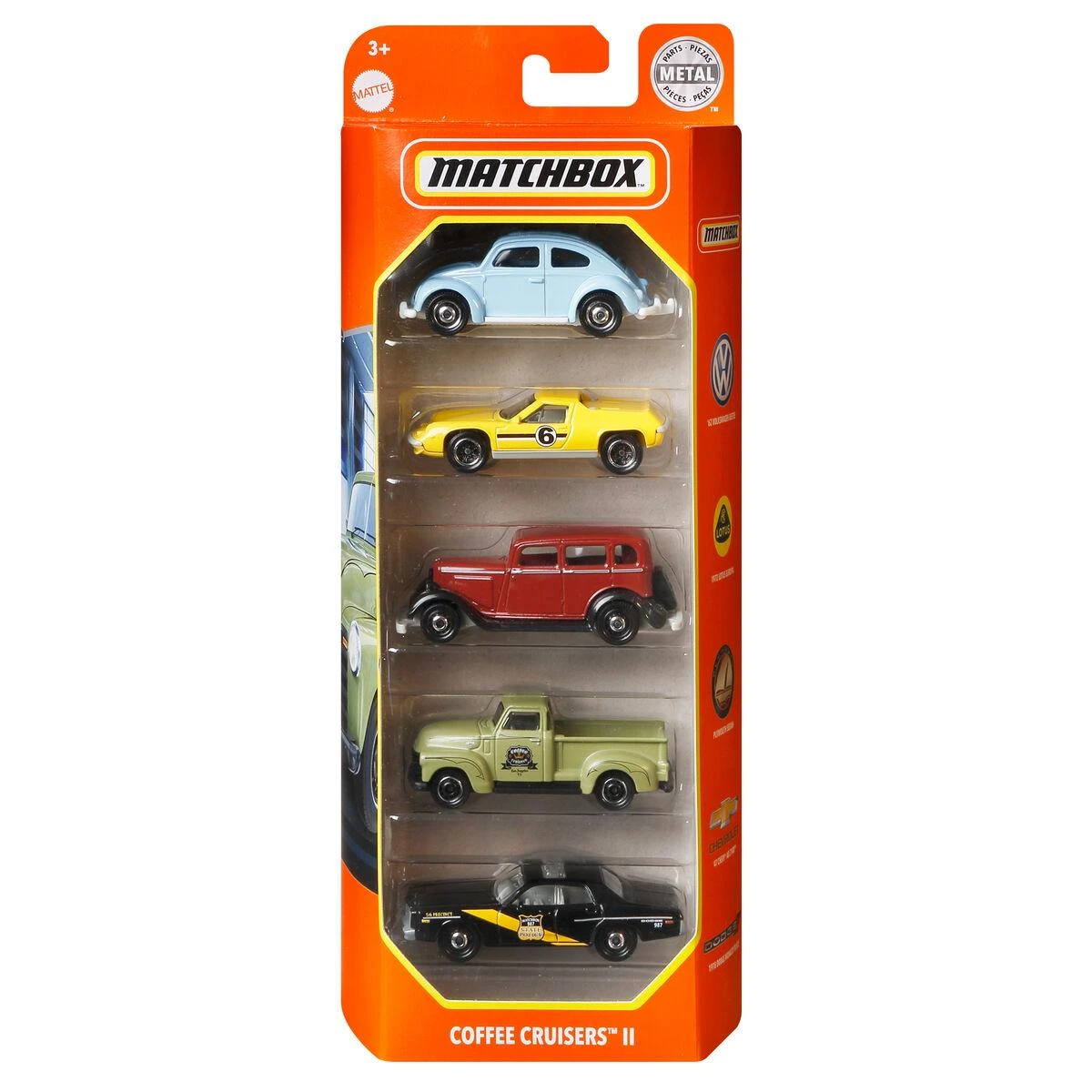Mattel Penkių Matchbox automodelių rinkinys