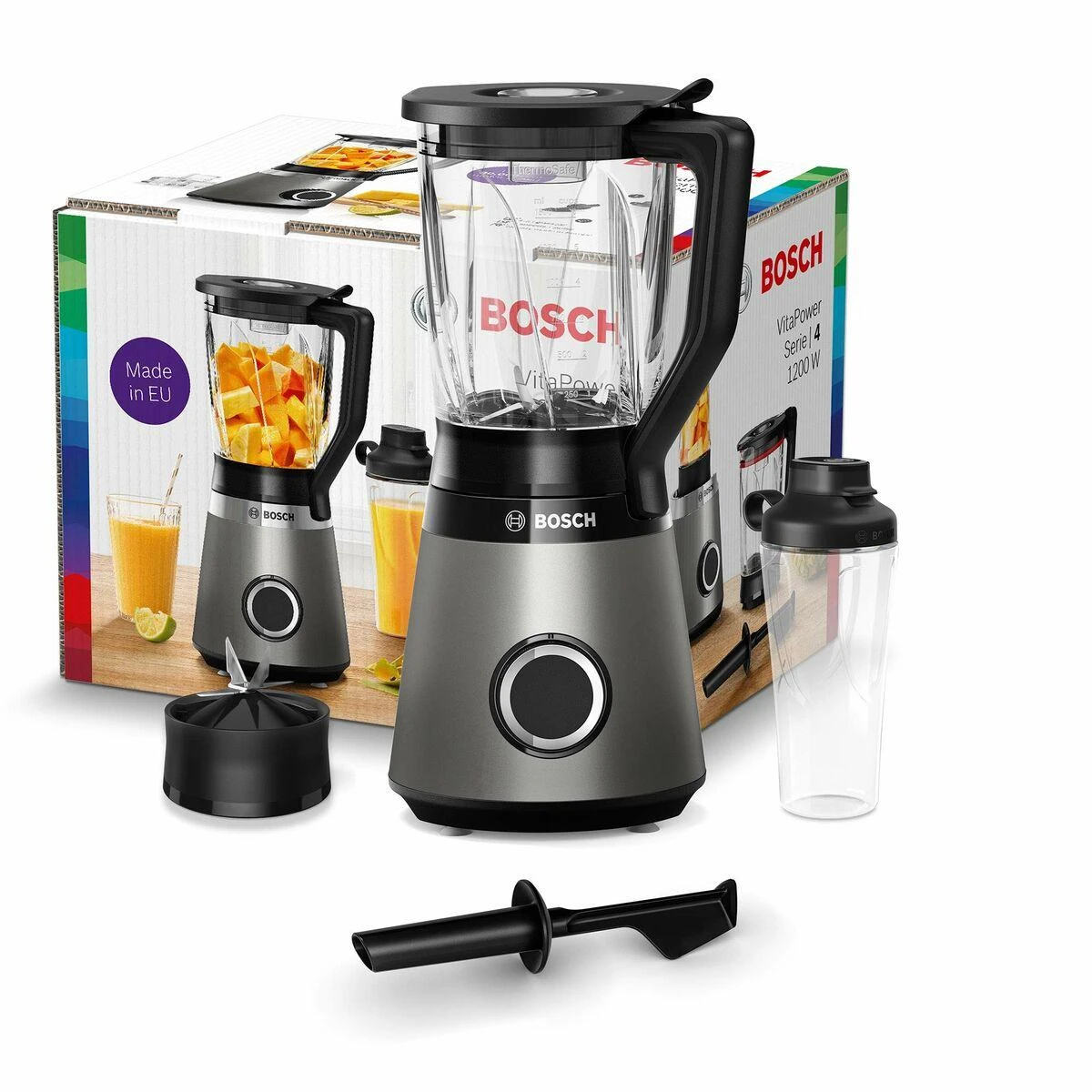 Bosch MMB6174S Serija 4, Trintuvas, VitaPower, 1200 W, Sidabrinės
