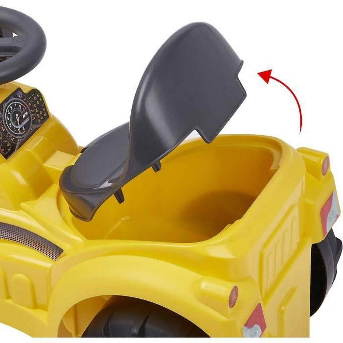 Ecoiffier Vaikams skirtas važiuojamasis traktorius-geltonas buldozeris ūkio transporto priemonei