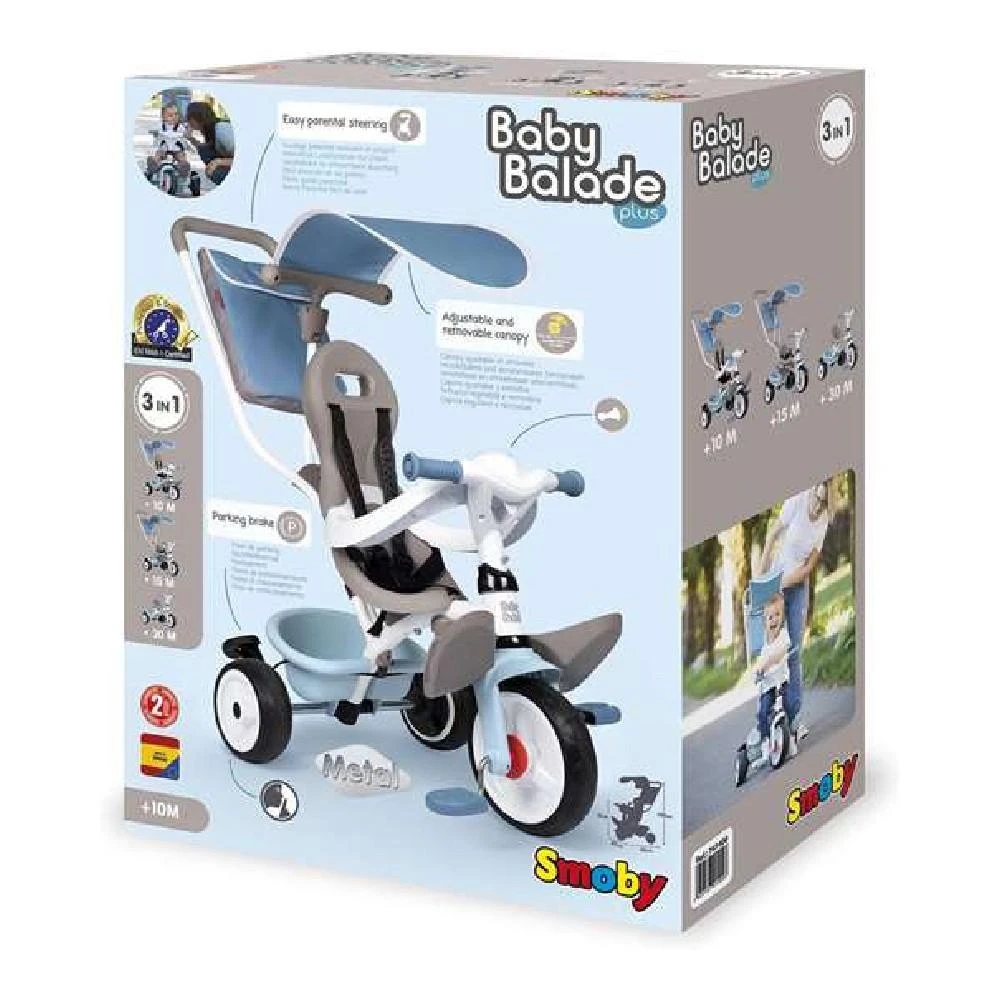 Triratukas Smoby Baby Balade mėlynas