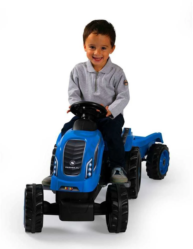 „Smoby XL Mėlyna Traktor for Pedal“ su priekaba