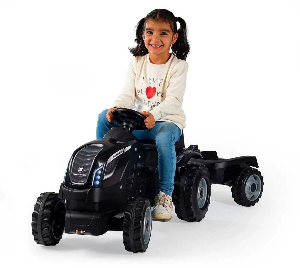 „Smoby Tractor XL Juodas for Pedal“ su priekaba