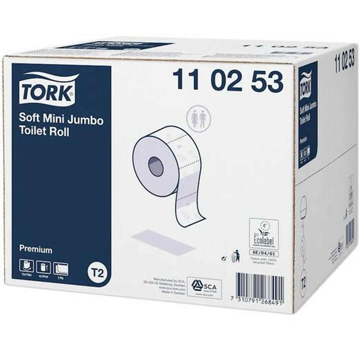 Lotto WC popierius TORK Premium T2 baltas, 2 sl., 1214 lap.