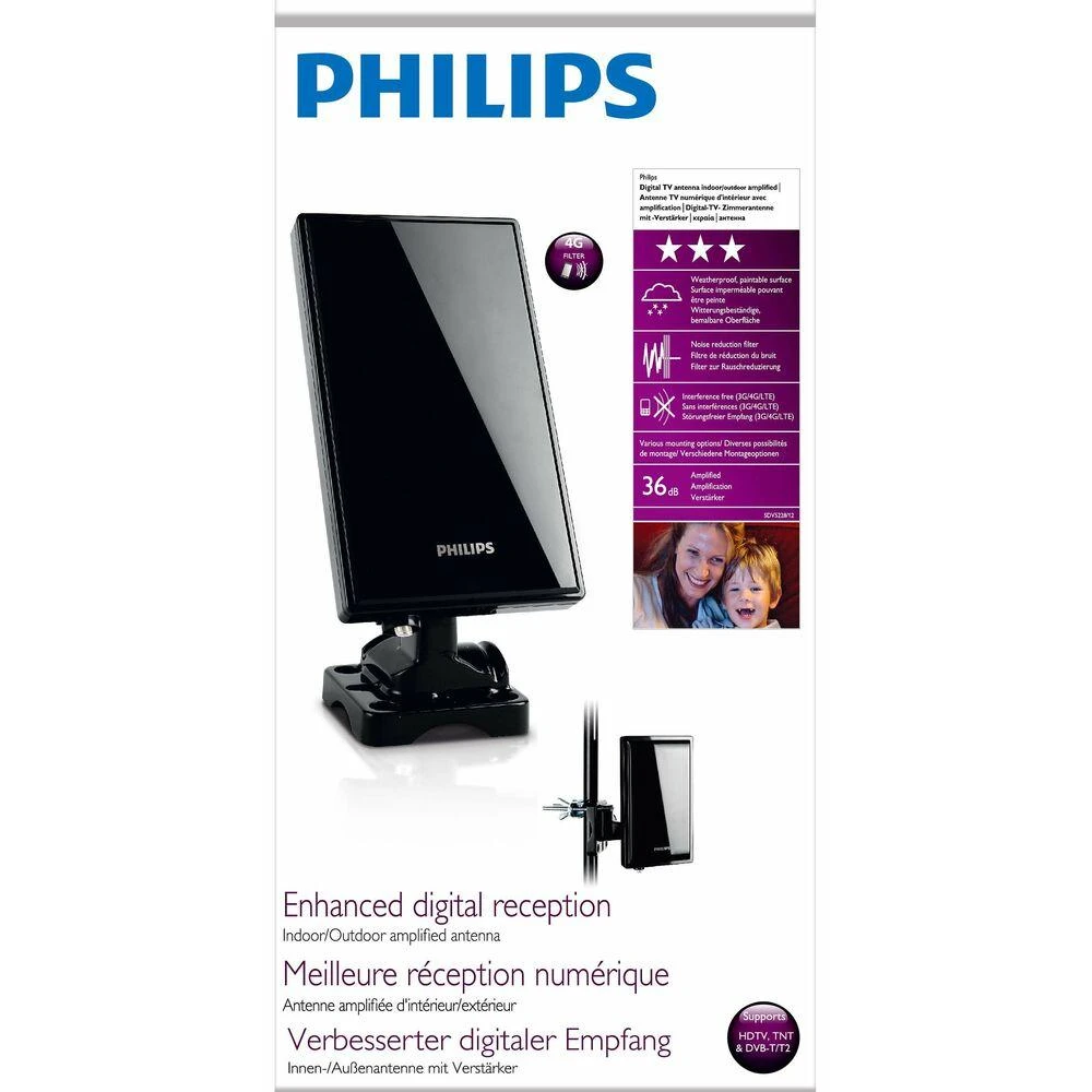 PHILIPS SDV5228/12 UHF/VHF/FM antena