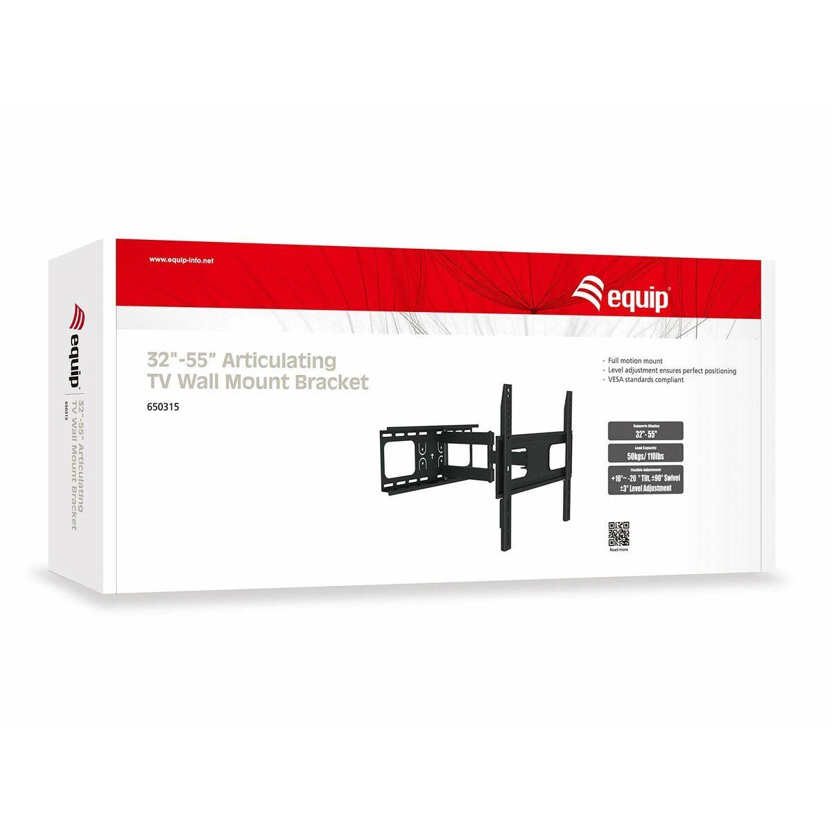 Equip 650315 televizoriaus laikiklis 139,7 cm (55″) Juoda