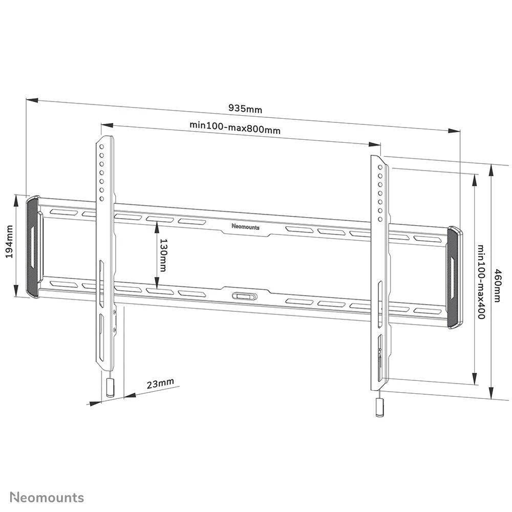 Laikiklis NEOMOUNTS BY NEWSTAR SCREEN WALL MOUNT (FIXED, ULTRA THIN, VESA 800X400)