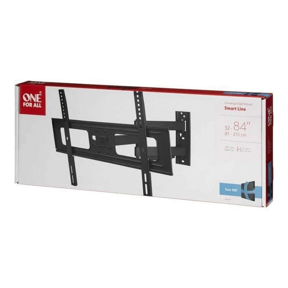 ONE For ALL Smart Wall Mount TURN WM2651 Sieninis laikiklis, pasukamas, 32–90 colių, maksimalus svoris (talpa) 50 kg, VESA 200 x 200, 300 x 200, 300 x 300, 400 x 300, 400 x 400, 400 x 400 mm, Juodas