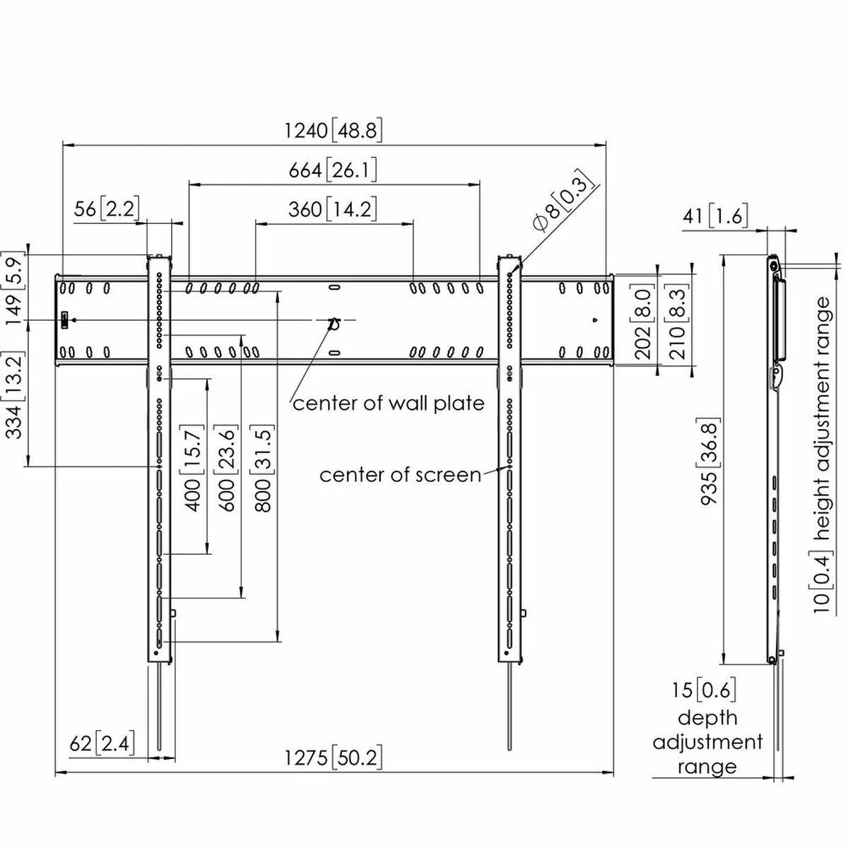 Vogels PFW 6900, ekranas sieninis laikiklis, 80-120", 160 kg, pakreipiamas