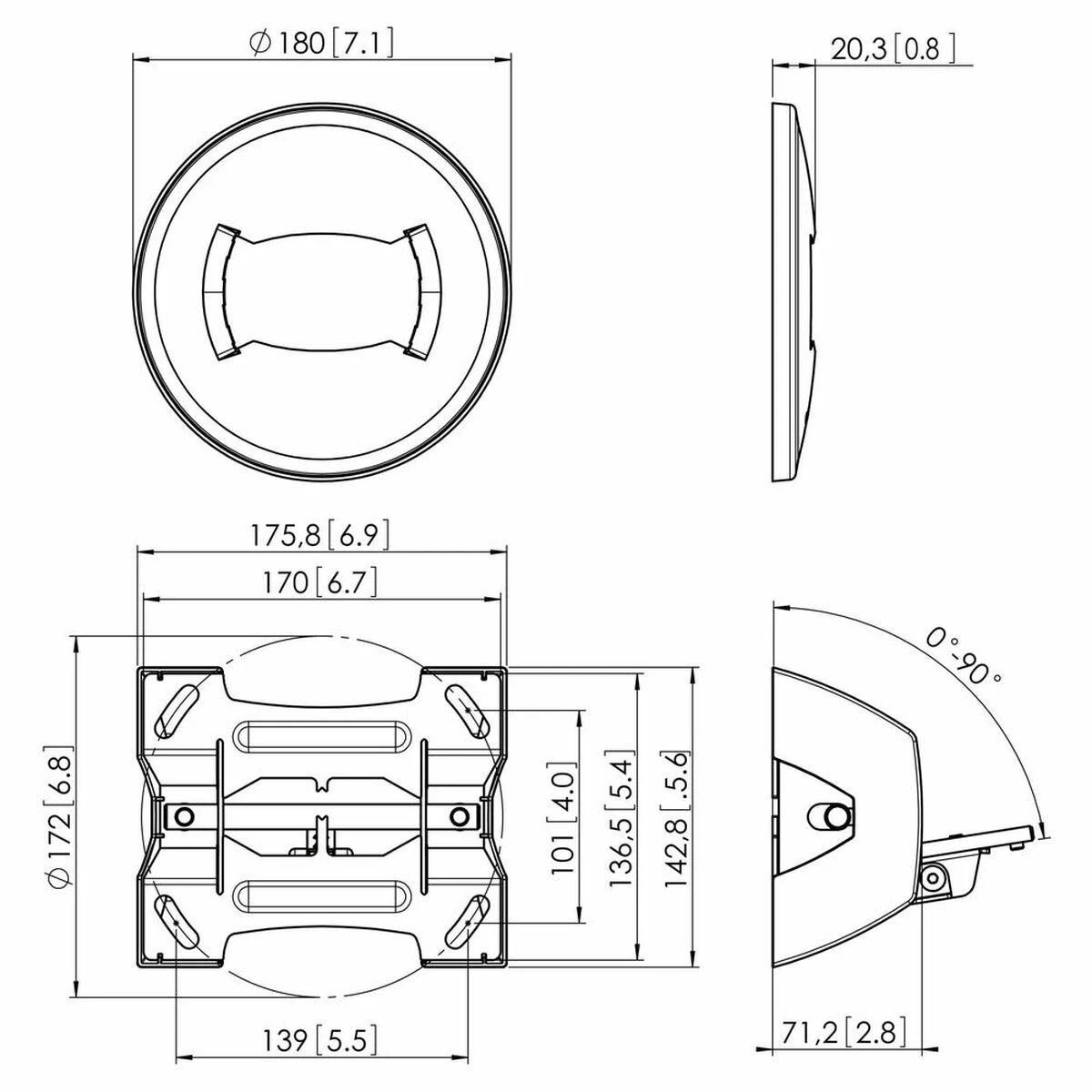 Laikiklis Vogels PUC 1070 Deckenadapter neigbar