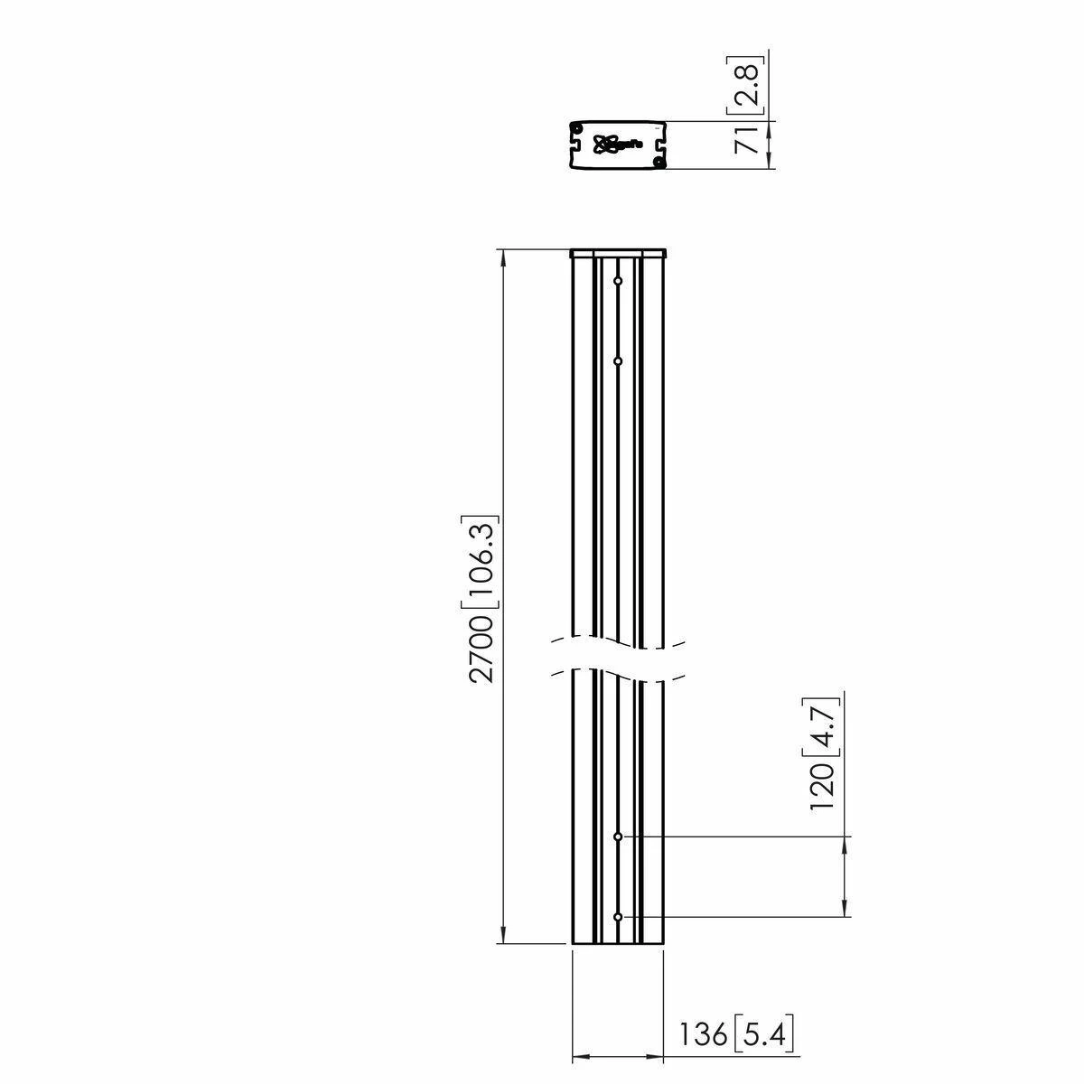 Laikiklis Vogels PUC 2927 Profil 270 cm