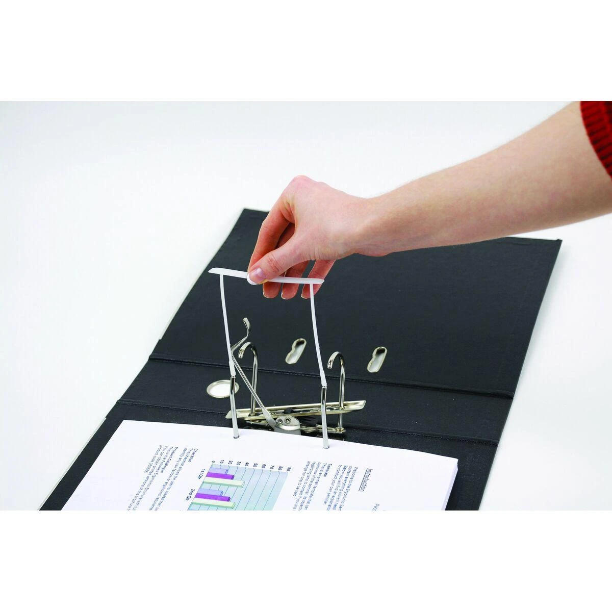 Įsegėlė archyvavimui E-CLIP, Fellowes, dviejų dalių, 100mm, baltos sp.