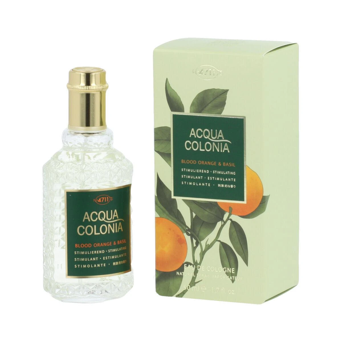 Odekolonas 4711 Acqua Colonia Blood Oranžinis And Basil Eau De Cologne Purškiklis 50ml