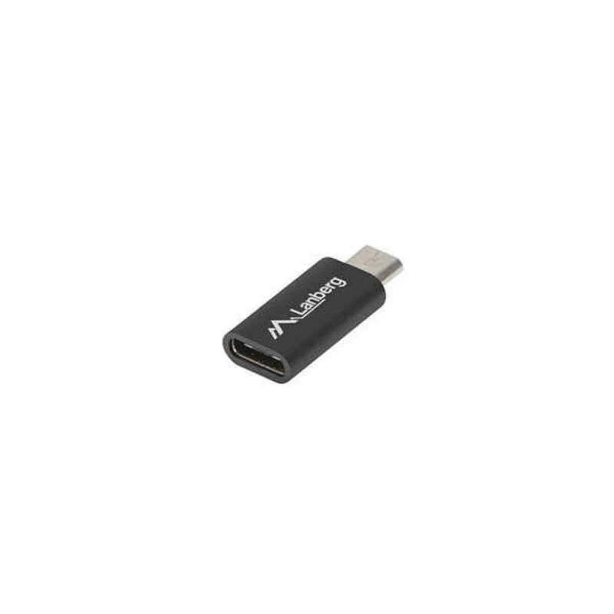LANBERG AD-UC-UM-01 adapteris USB TYPE-C F -MICRO-B M 2.0 Juodas